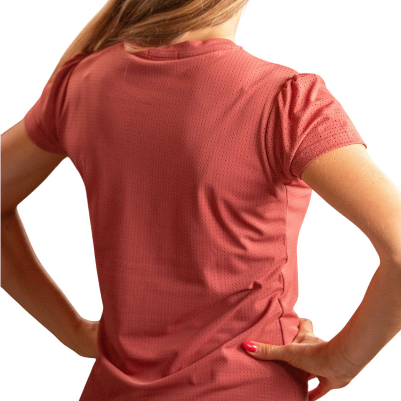 Pénélope - T-shirt manches courtes femme Techflo terracotta