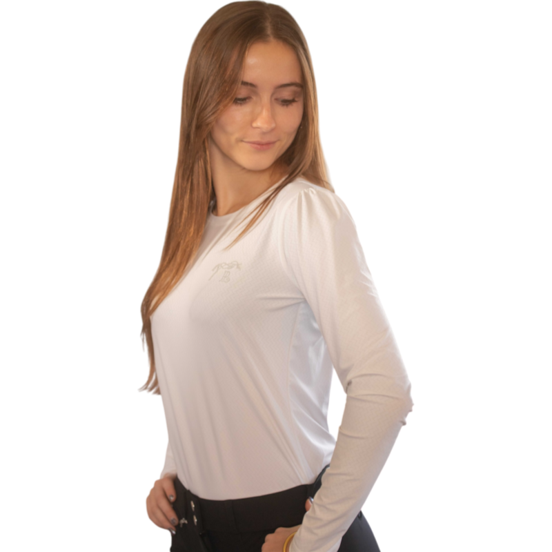 Pénélope - T-shirt technique manches longues femme Techty Cha écru
