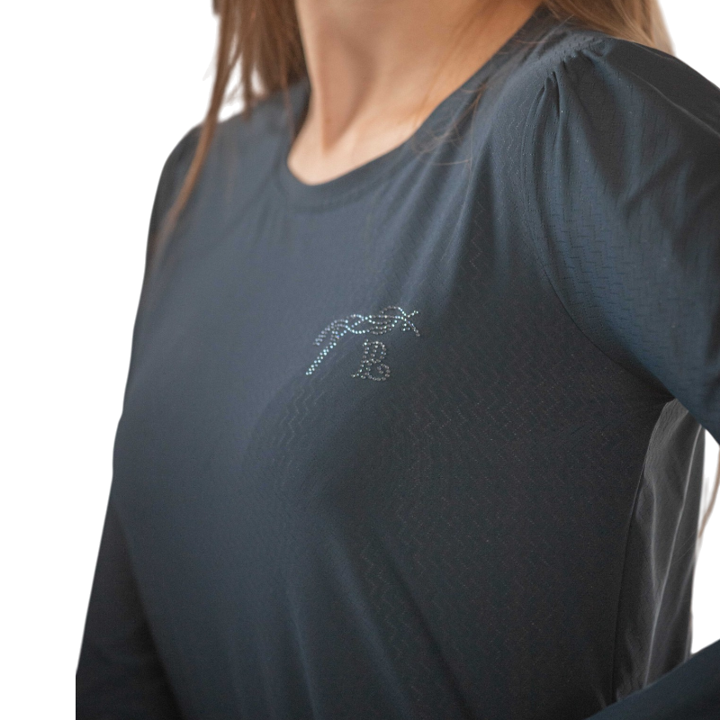 Pénélope - T-shirt technique manches longues femme Techty Cha marine