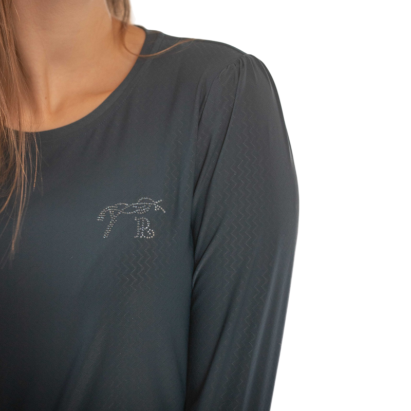 Pénélope - T-shirt technique manches longues femme Techty Cha marine