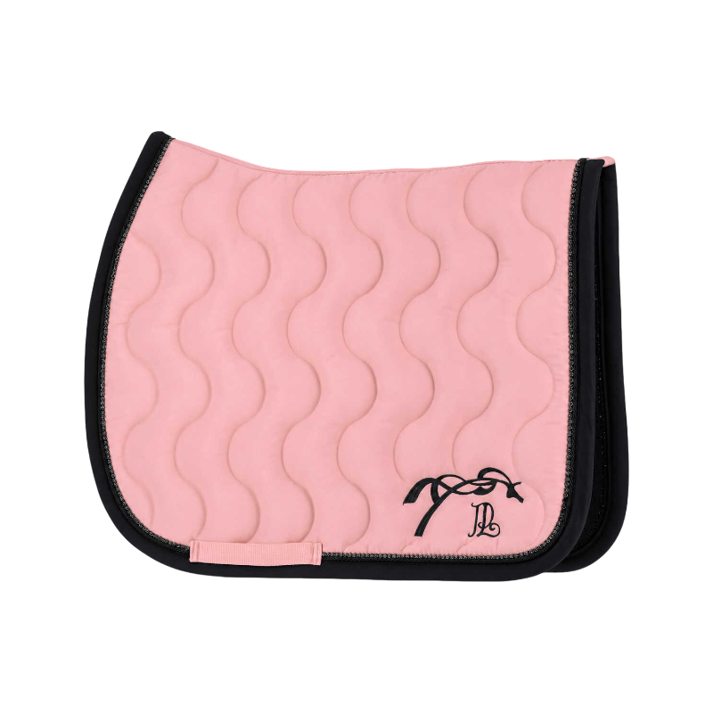 Pénélope - Tapis de selle Diamant rose pâle/ noir/ noir