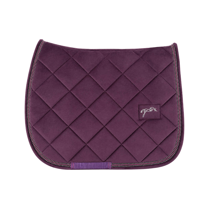 Pénélope - Tapis de selle New Strass prune