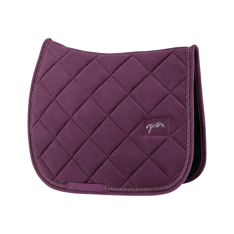 Pénélope - Tapis de selle New Strass prune
