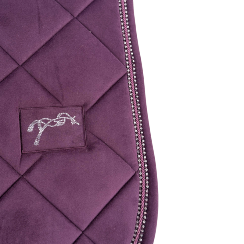Pénélope - Tapis de selle New Strass prune
