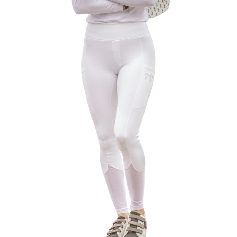 Pénélope Store - Legging d'équitation femme Delphe pull-on blanc