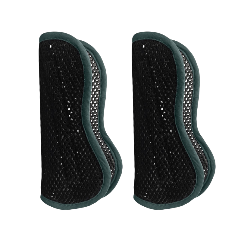 Pro Confort - Doublures de guêtres ouvertes Kalou coqués 3D mesh velours noir/ jungle green