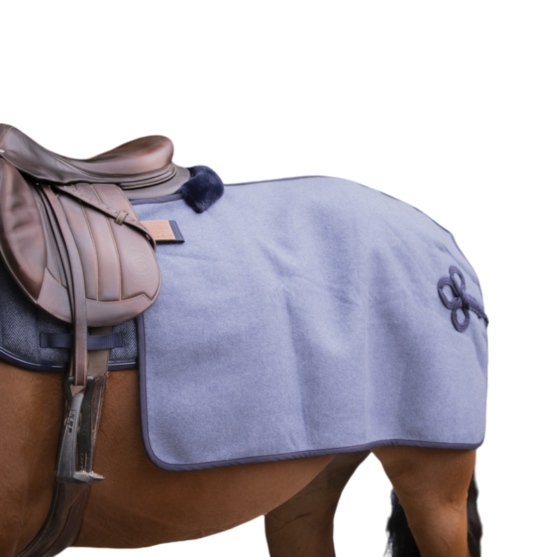 Paddock Sports - Couvre-reins Quarter Wooltouch bleu chiné 0g