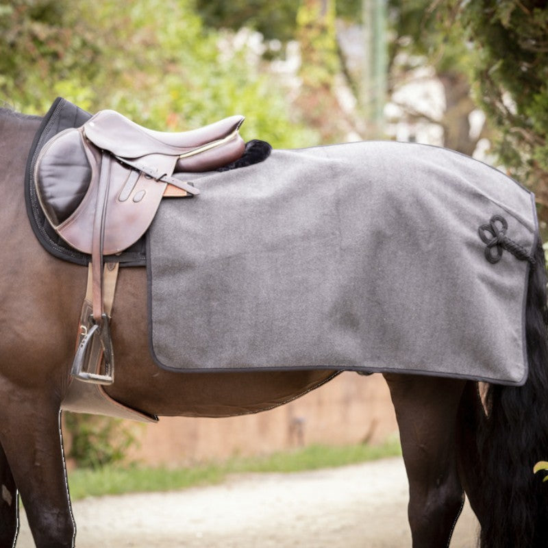 Paddock Sports - Couvre-reins Quarter Wooltouch gris chiné