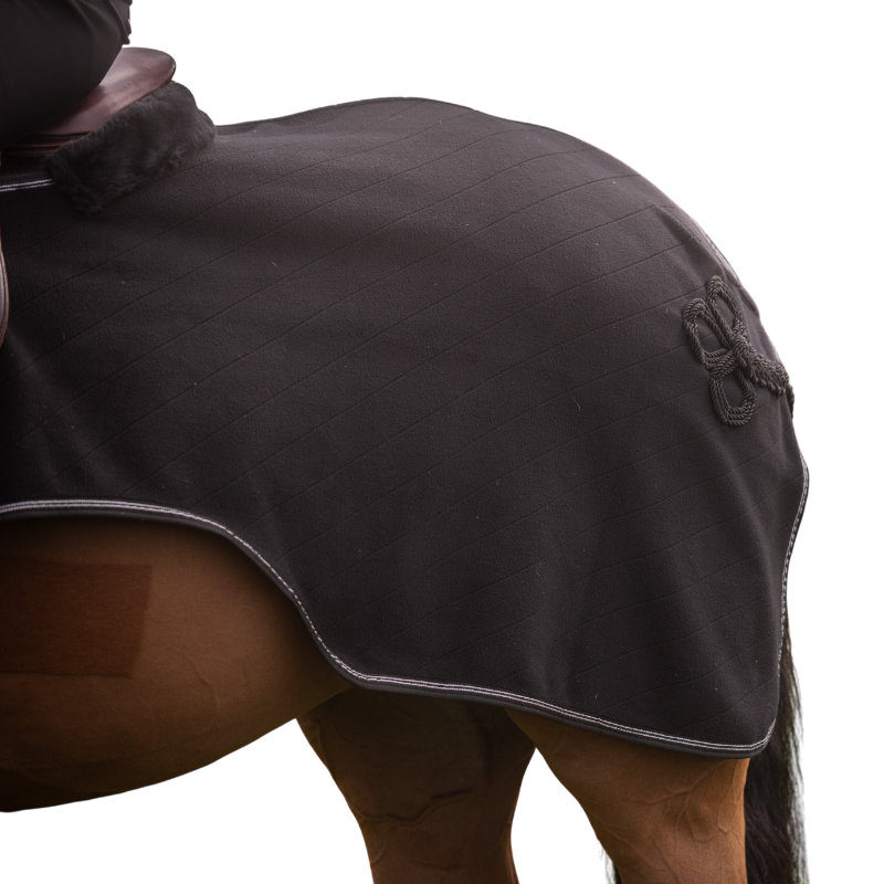 Paddock Sports - Couvre-reins polaire Diagonal noir