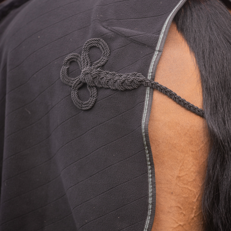 Paddock Sports - Couvre-reins polaire Diagonal noir