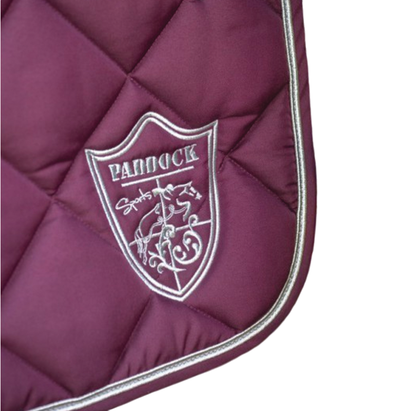 Paddock Sports - Tapis de dressage prems écusson prune