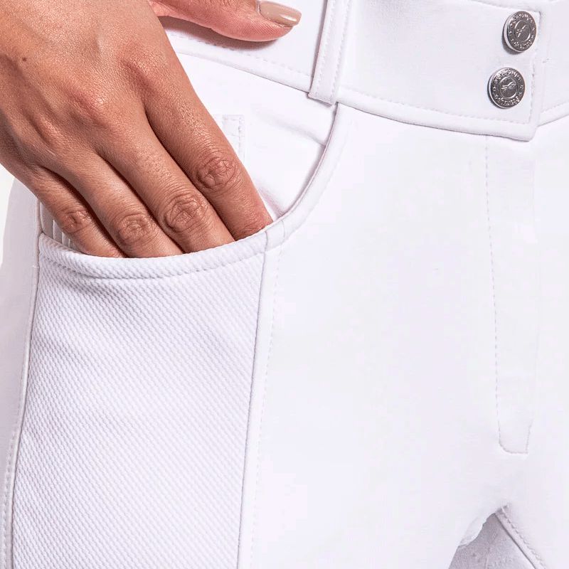 Pantalon réversible confortable beige femme