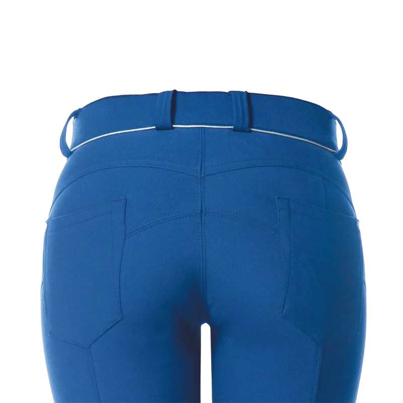 Flags & Cup - Pantalon d'équitation femme Push up bleu électrique