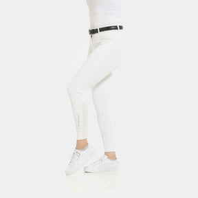 Equithème - Pantalon d'équitation fond silicone femme Claudine blanc | - Ohlala
