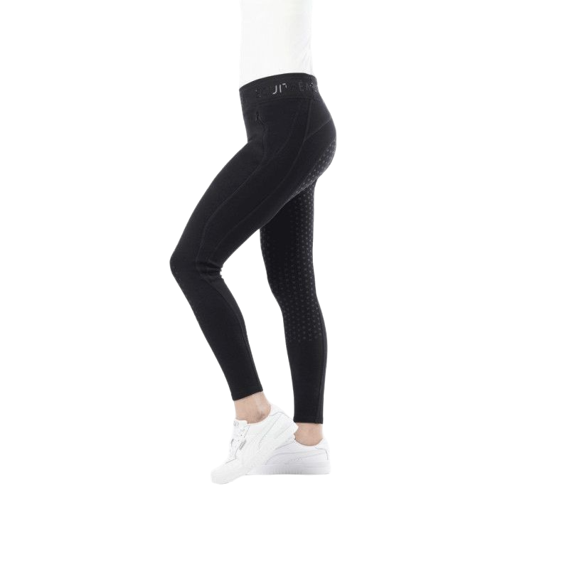 Equithème - Legging d'équitation fond silicone femme Pamela noir | - Ohlala