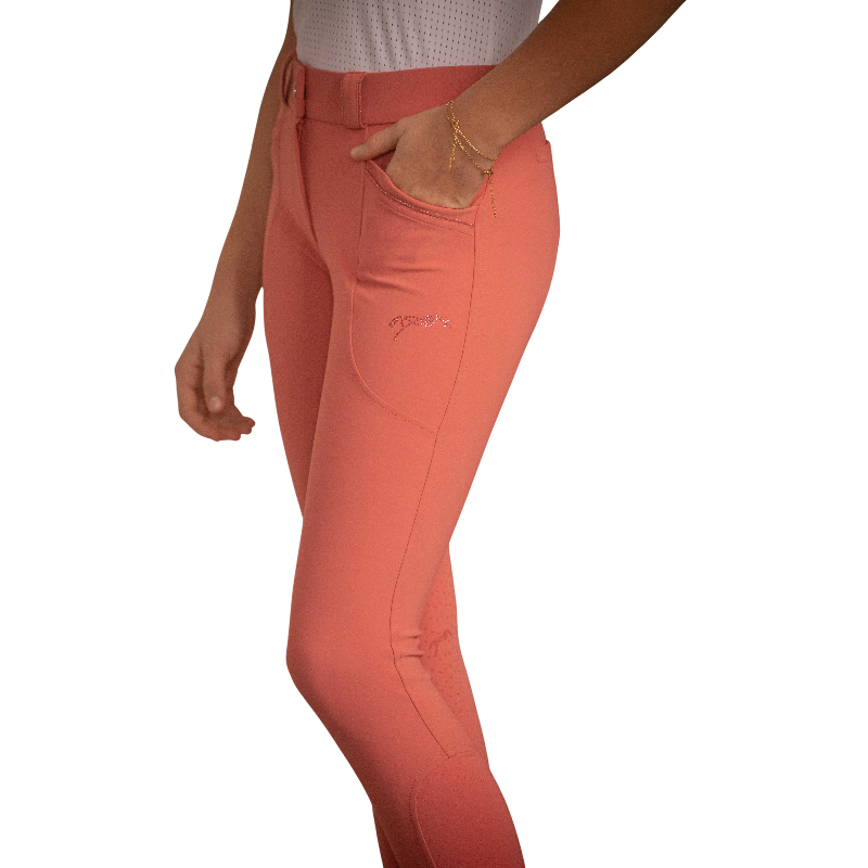 Eden by Pénélope - Pantalon d'équitation enfant Sybille vieux rose | - Ohlala
