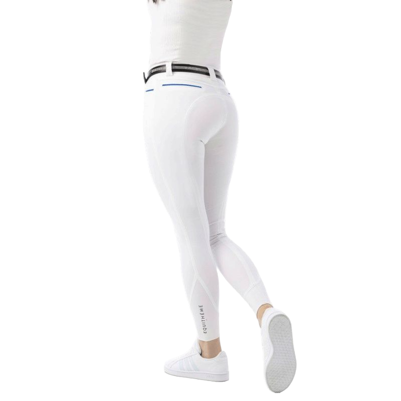 Equithème - Pantalon d'équitation femme grip genoux Lassy blanc | - Ohlala