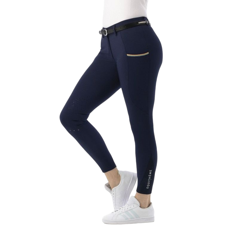 Equithème - Pantalon d'équitation fille Lainbow marine | - Ohlala