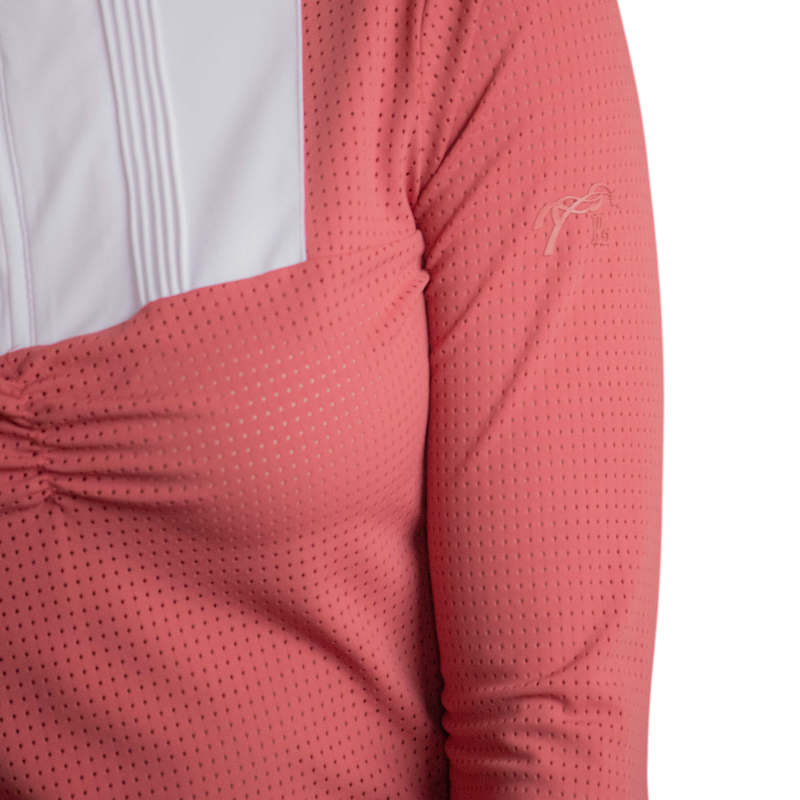 Pénélope - Polo de concours manches longues femme Florence terracotta