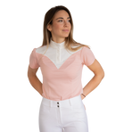 Pénélope - Wedstrijdpolo korte mouwen dames Las Honey roze | - Ohlala
