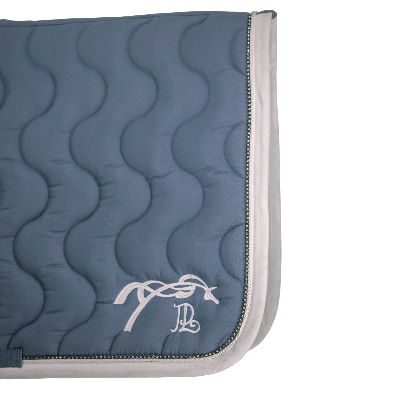 Pénélope - Tapis de selle Diamant bering sea/ blanc