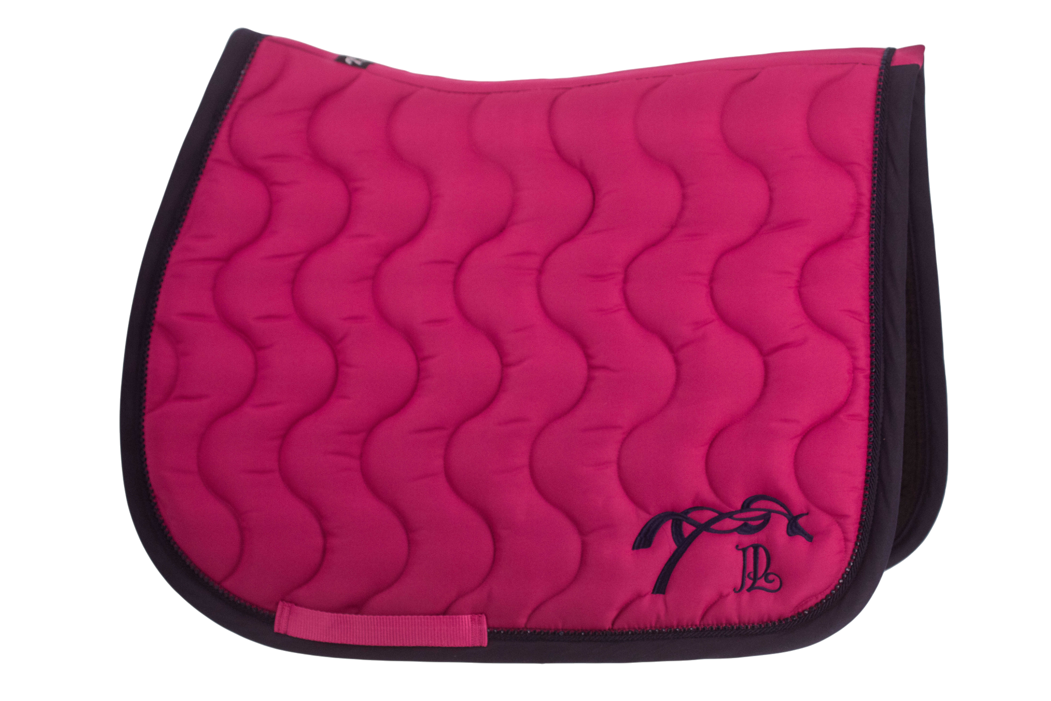Pénélope - Tapis de selle Diamant fuschia/ marine