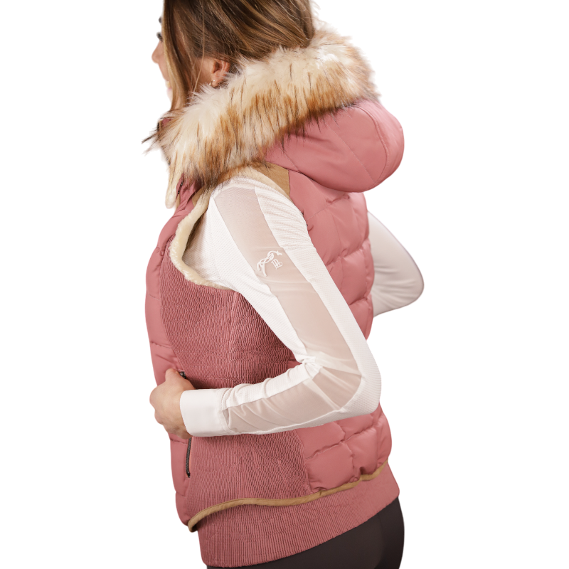 Pénélope - Doudoune sans manches Newroge femme vieux rose