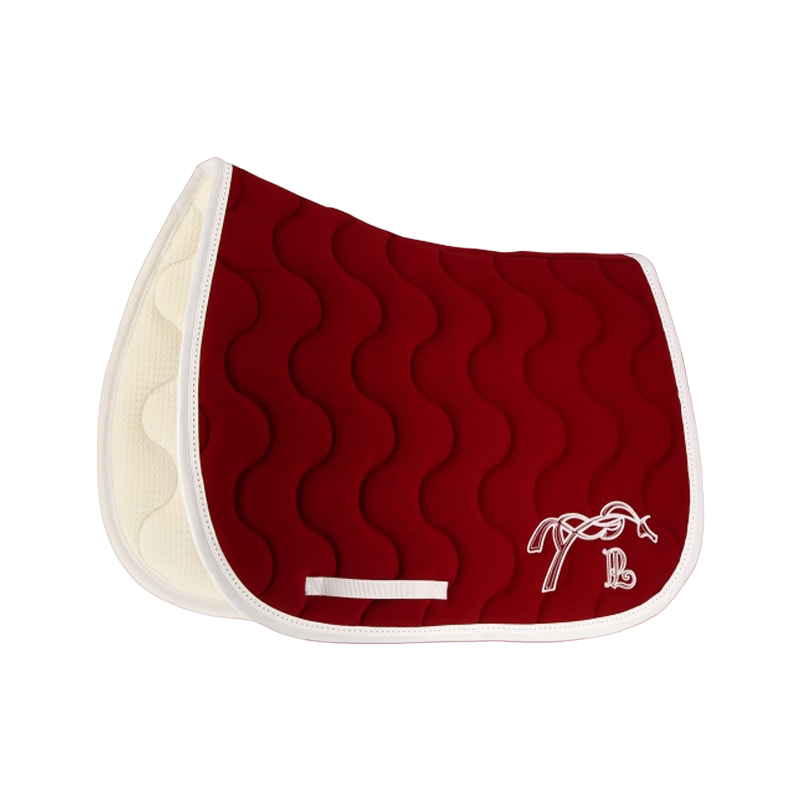 Pénélope Store - Tapis de selle Bordeaux / Blanc / Blanc | - Ohlala