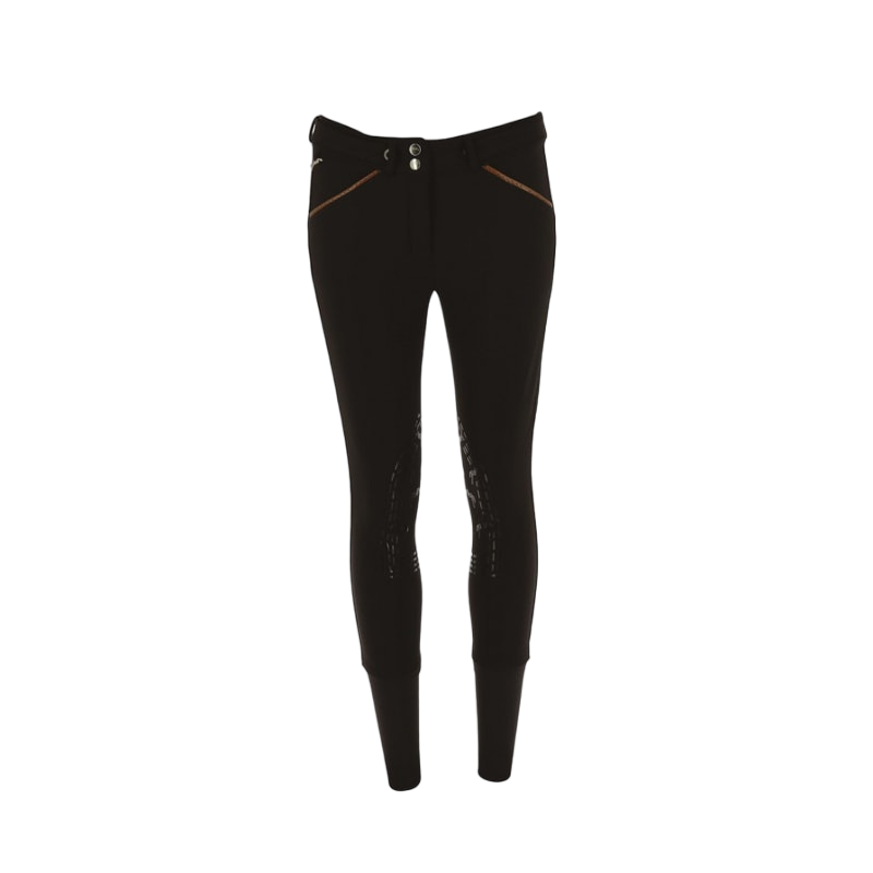 Pénélope Store - Pantalon d'équitation fille point sellier noir | - Ohlala