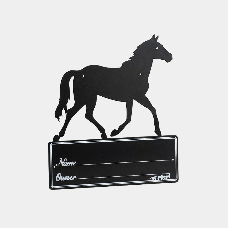 Plaque box silhouette chevaux | - Ohlala