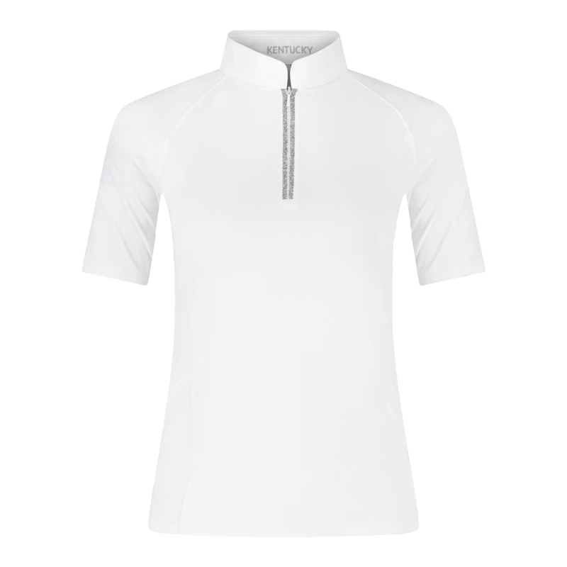 Kentucky Horsewear - Polo de concours manches courtes femme Classic blanc