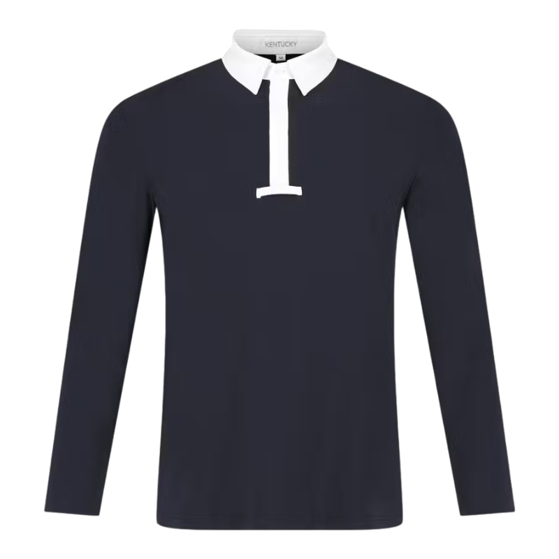 Kentucky Horsewear - Polo de concours manches longues homme Classic marine