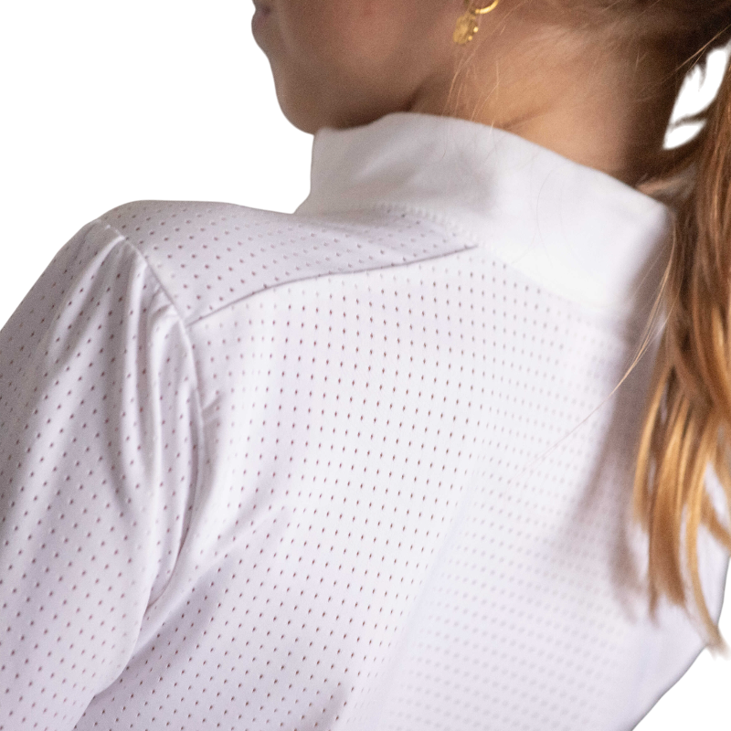 Eden by Pénélope - Polo de concours enfant Bruges Mesh blanc | - Ohlala
