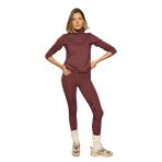 GEM - Polo manches longues femme Chichi lie de vin | - Ohlala