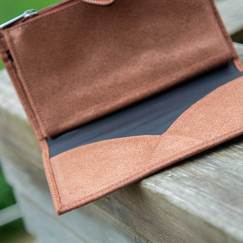 Pénélope - Porte-feuille Bertille camel/ glitter