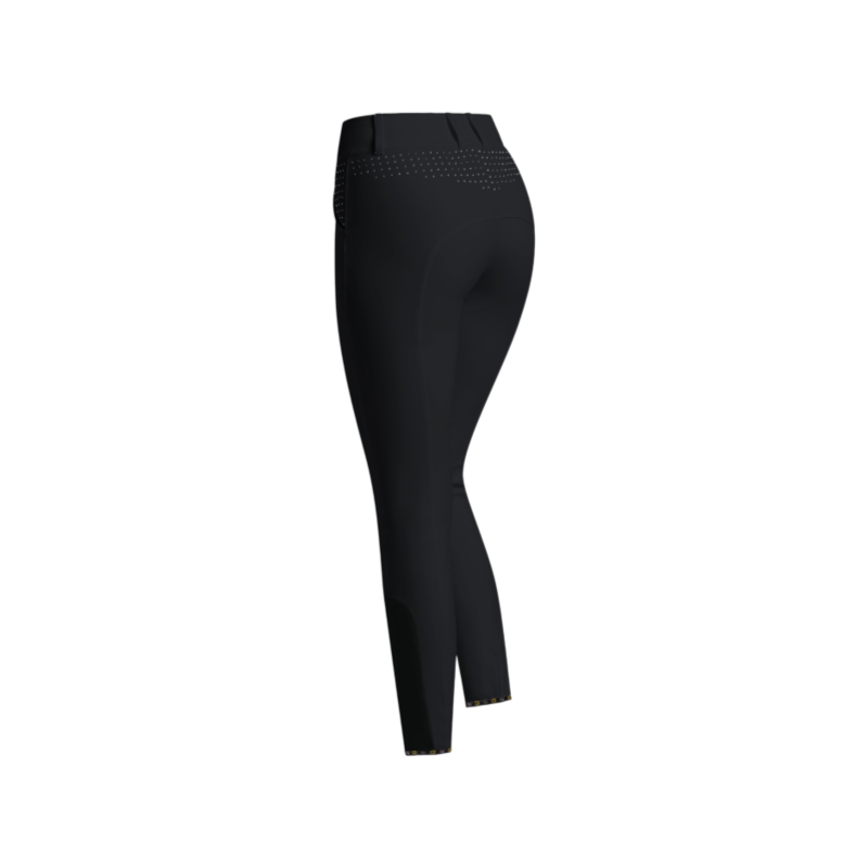 RG Italy - Pantalon d'équitation femme High Waist Strass noir/ rose