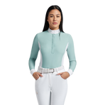 RG Italy - Dames longsleeve concourspolo Competition blauw | - Ohlala