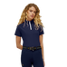 RG Italy - Polo technique manches courtes femme Training Zip marine | - Ohlala