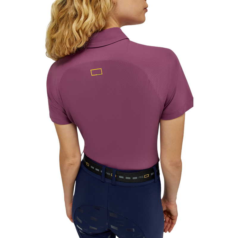 RG Italy - Polo technique manches courtes femme Training Zip violet | - Ohlala
