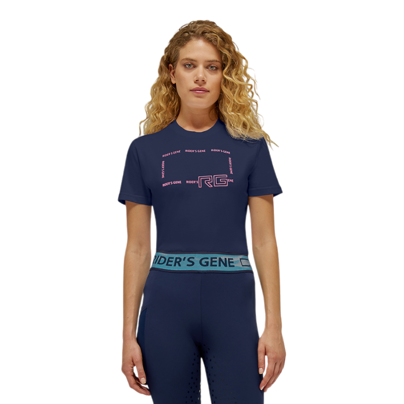 RG Italy - T-shirt manches courtes femme RG Cotton marine | - Ohlala