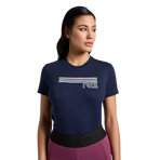 RG Italy - T-shirt manches courtes femme Triple Bar marine | - Ohlala