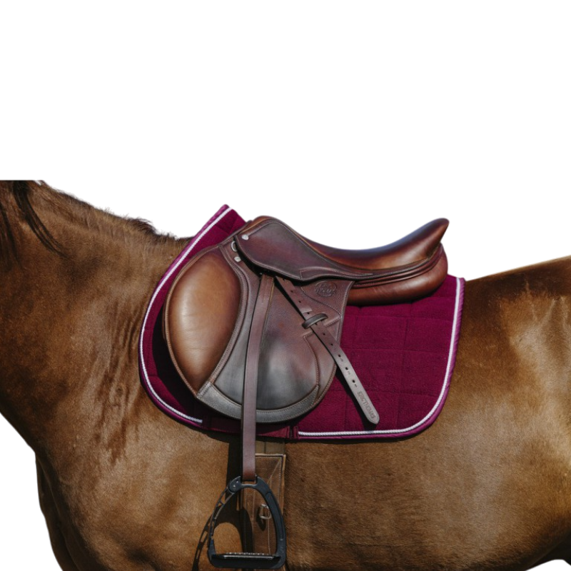 Riding World - Tapis de selle Corduroy bordeaux
