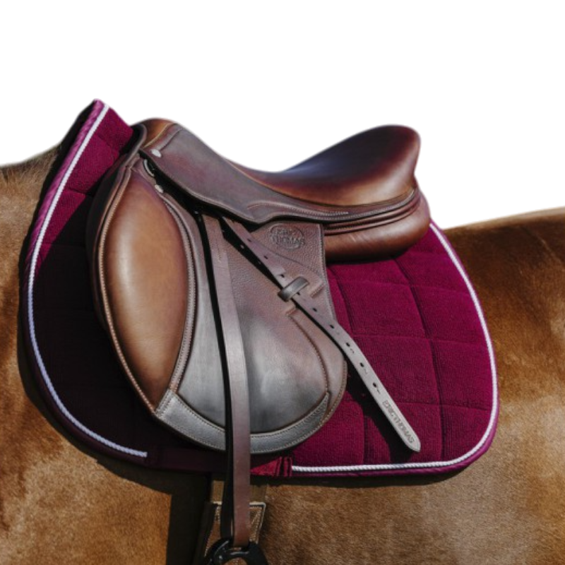 Riding World - Tapis de selle Corduroy bordeaux