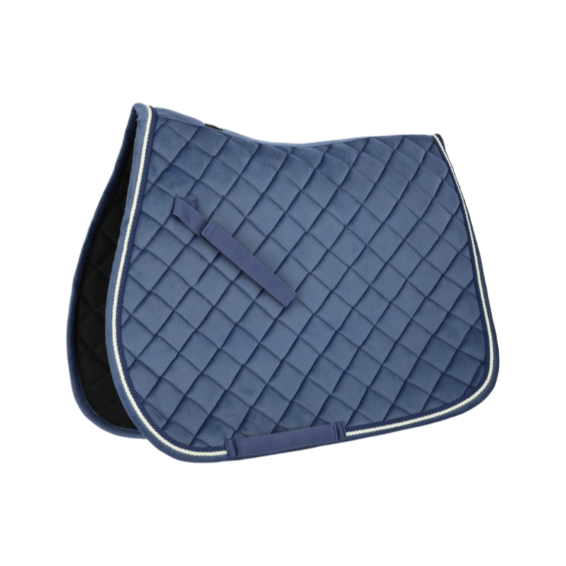 Riding World - Tapis de selle Velours bleu