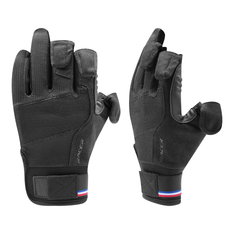 Racer - Gants d'équitation amovible Dévotion noir