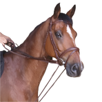 Norton - Rênes allemande cuir/corde havane | - Ohlala