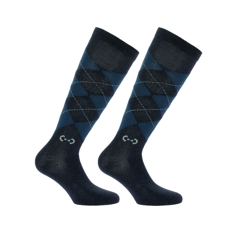 Riding World - Chaussettes d'équitation Jude marine (x2)