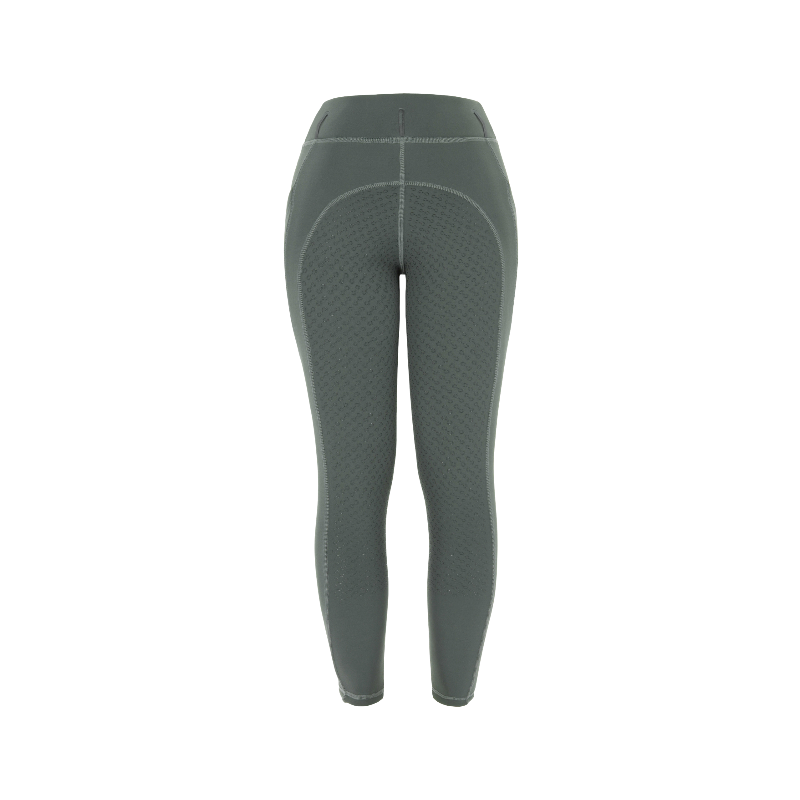 Riding World - Legging d'équitation polaire femme Volga gris/ vert