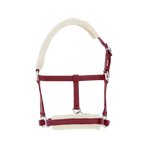 Riding World - Foal halster synthetisch schapenvacht bordeaux | - Ohlala