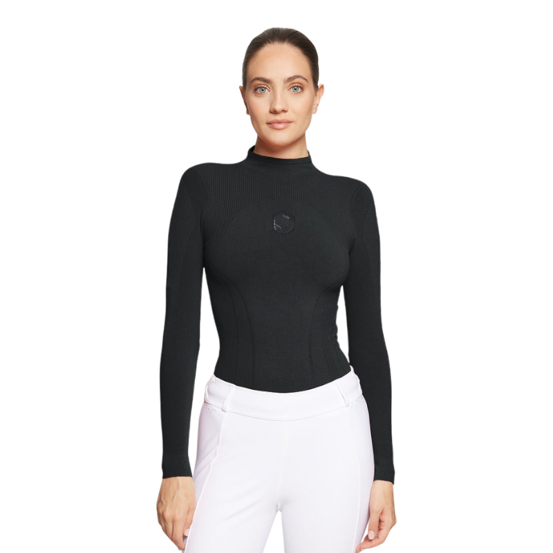 Samshield - Baselayer manches longues femme Alicia Turtle Neck noir
